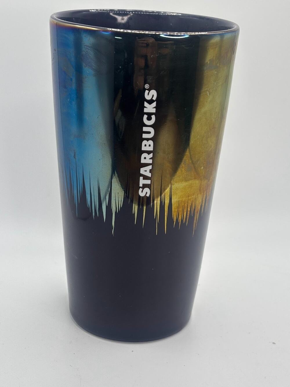 Starbucks Navy Iridescent Ceramic travel Tumbler 12 oz 2020